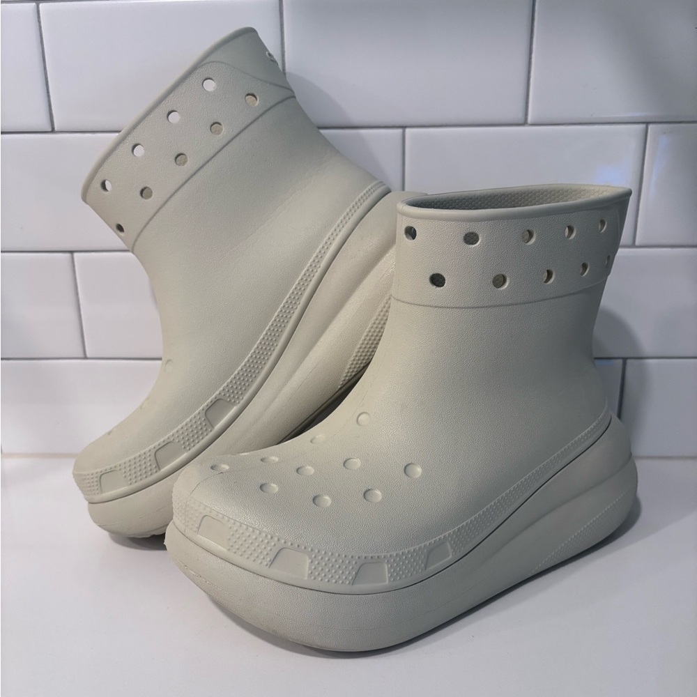 Crocs Crush Rain Boots Bone